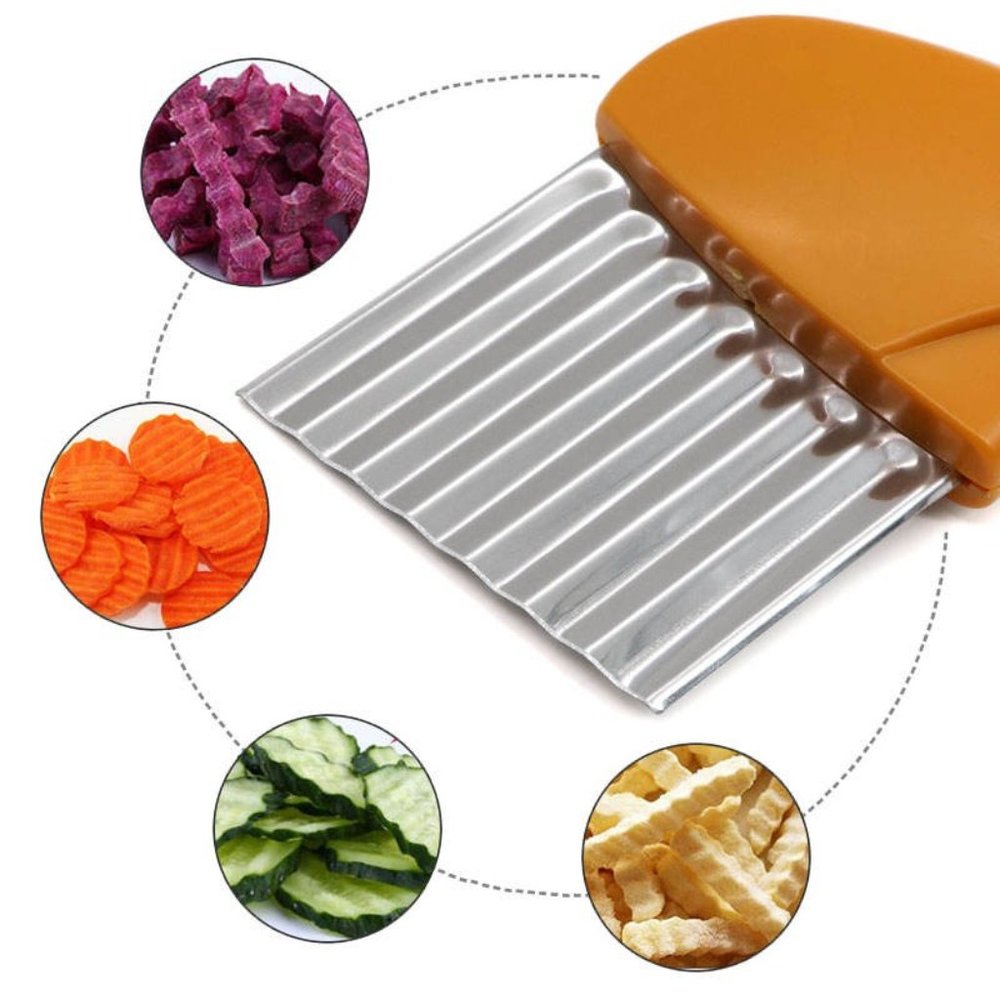 Crinkle cutter for any Vegetable potato chip cutter Stainless Steel Slicer frenc